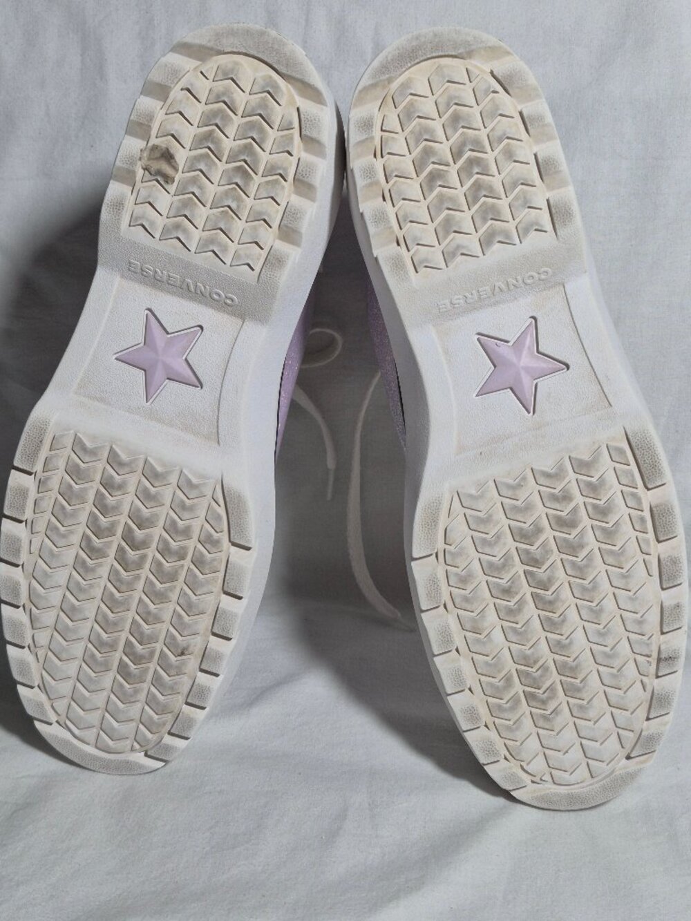 Converse Chuck Lugged Lift Women Kid Hi Purple Glitter Sneakers Size Y 6.5 W 8.5 - Picture 15 of 16